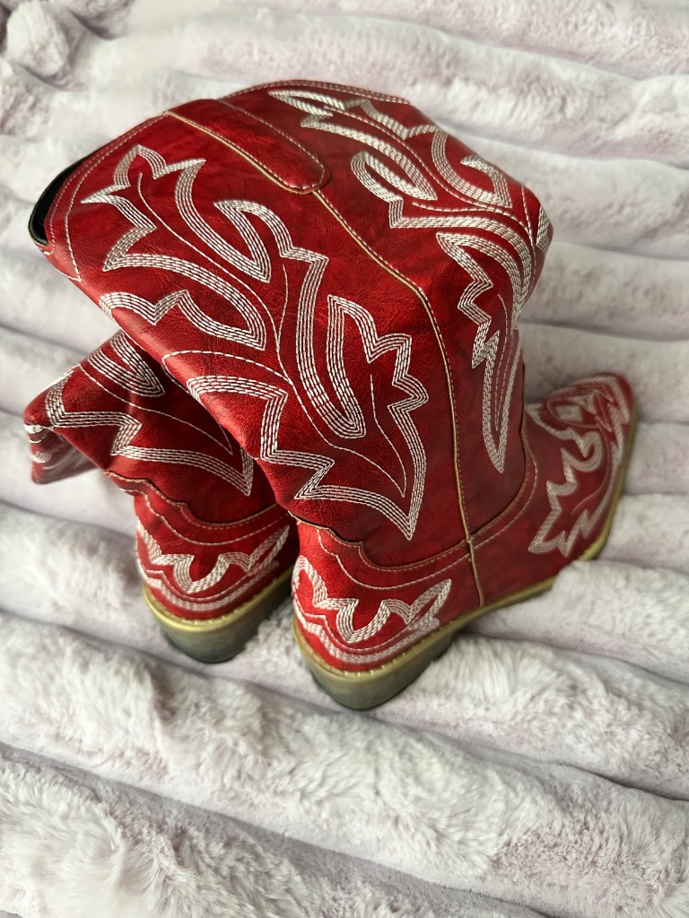 Women size 9 or 40 RED Western Cowboy Boots Brand New - Picture 3 of 12